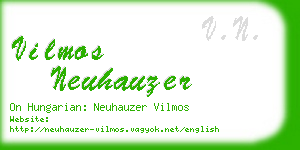 vilmos neuhauzer business card